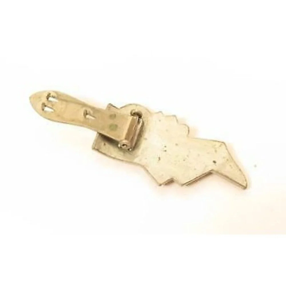Vintage Art Deco Clear‎ Rhinestone Silver Toned Pot Metal Dress Clip Buckle